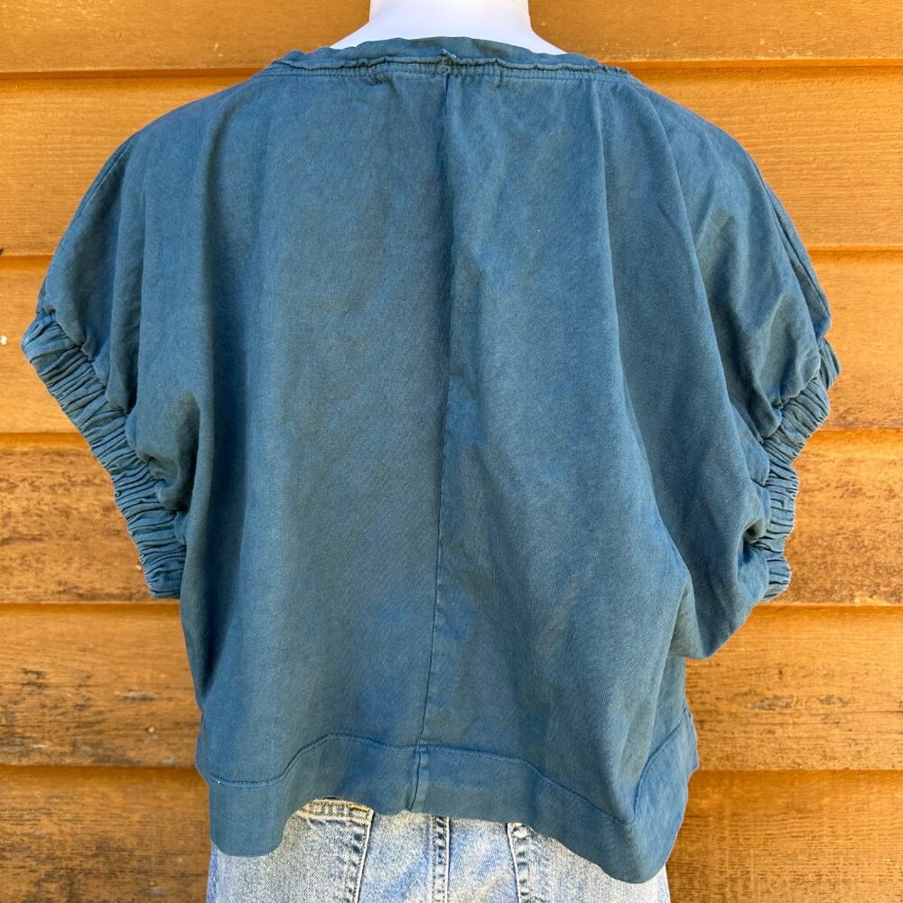 Free People Beach Sunday Afternoon Blue Muscle T-shirt Size S - Picture 6 of 8